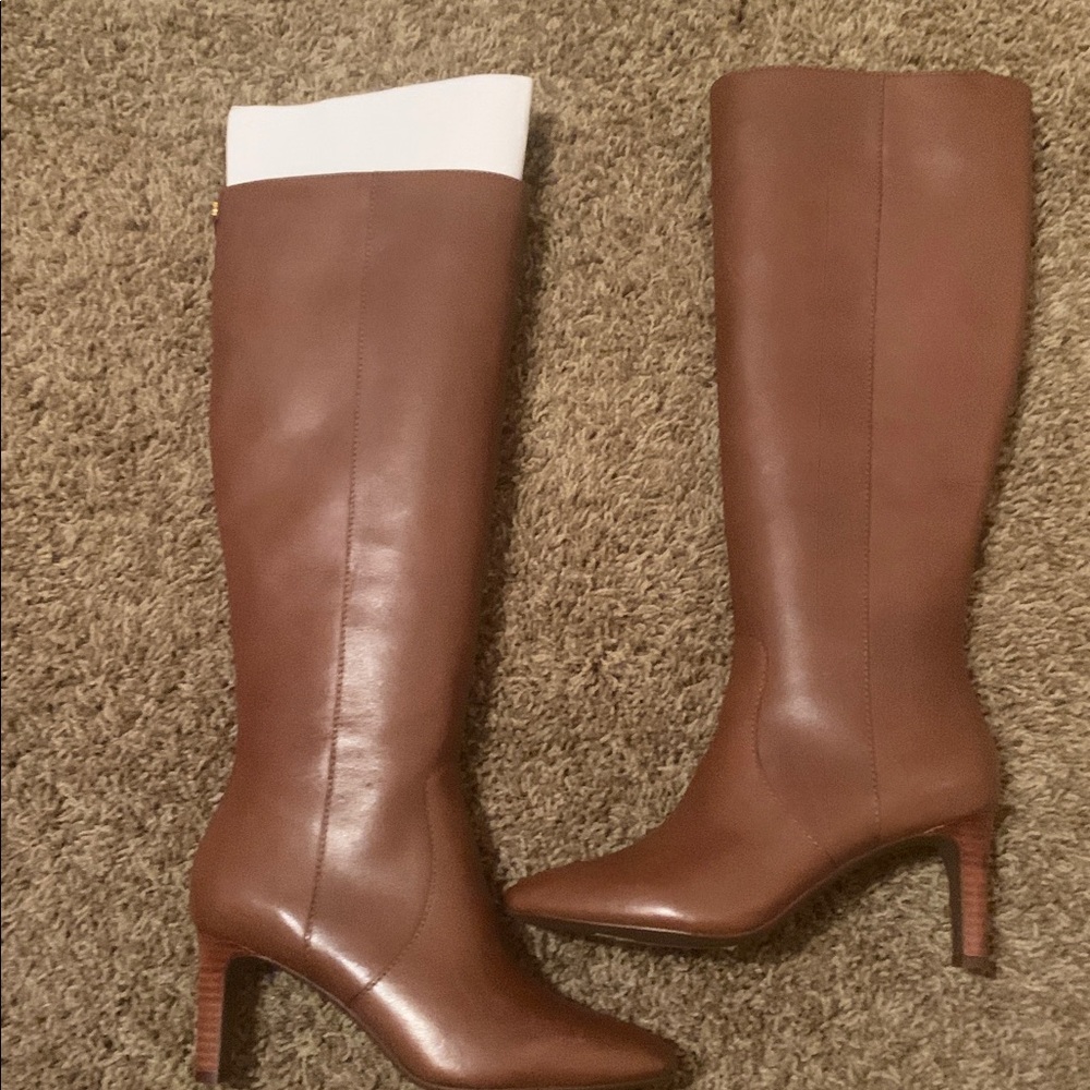 LRL Brown Leather Knee-High Women's Boots